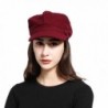 JOOWEN Unisex Melton Newsboy Burgundy