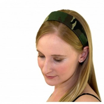 Skinny Headband Popular Camo Green and Earth Tones Camouflage Running Headwrap - C21149LB92B