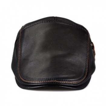 LETHMIK Hunting Cowhide Leather newsboy in Men's Newsboy Caps
