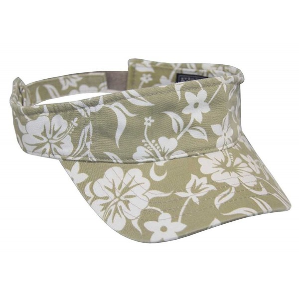 Magic Headwear Hawaiian Floral Pattern Visor (Khaki) - CM11ACNS1QV