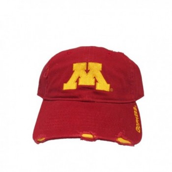 Rob'sTees University Of Minnesota Golden Gophers Distressed College Team Strap Back Dad Hat Cap - CA12EKY06V1