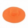 Women's Classic Solid Color Floppy Wide Brim Straw Beach Sun Hat - Diff Colors - Orange - CA11WSLNIM3