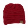 ChainSee Women Winter Warm Baggy Beanie Knit Ski Horsetail Slouchy Cap Hats (Wine Red) - Wine Red - CF188IUTZ9D