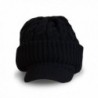 Newsboy knitted trendy winter Black_Heavyweight in Women's Skullies & Beanies