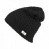 Evony Warm Thick Slouch Beanie for Women- Textured Knit with Soft Inner Lining - One Size - Black - C318924H78H