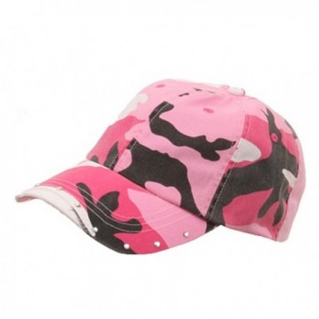 Rhinestone Washed Cotton Cap-Pink Camo - CE111QRH5ND