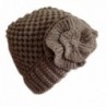 Winter Hat for Women Girl Teen's Winter Thick Knit Beanie Ski Hat Frost Hats M-10A - Light Brown - CV11Q7V0WFV