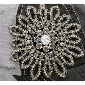 Olive Pique Rhinestone Trucker Charcoal