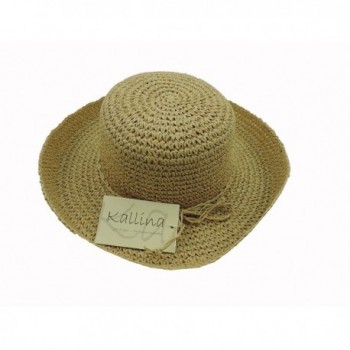 Womens Beige Crocheted Kettle Hat