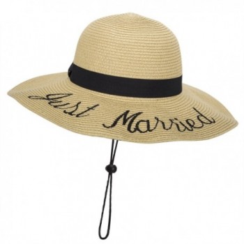 LONSANT Crushable Embroidered Adjustable Married in Women's Sun Hats