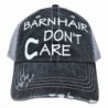 Loaded Lids Women's Barn Hair Don't Care Horseshoe Bling Baseball Cap - Grey/White - CO182H2HAK3