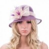 Purple Retro Womens Sinamay Floral Church Cloche Derby Hat T154 - CH12E3IBV5J