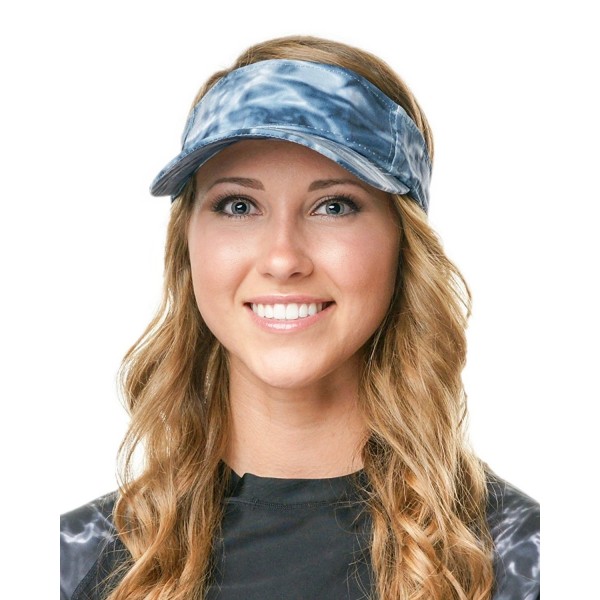 Aqua Design Women's Adjustable SunGuard Sun Protection Camo Sports Sun Visor - Misty Sky - CP11P6EX2LB