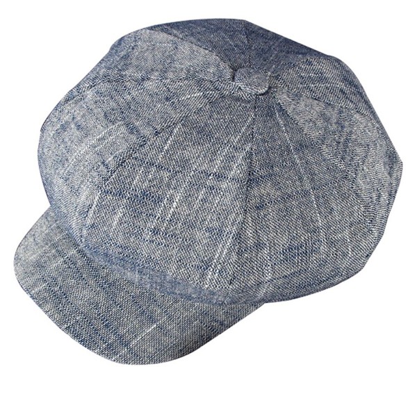 Women's Gatsby Newsboy Hat Cotton Linen Blend Painter Caps - Blue ...