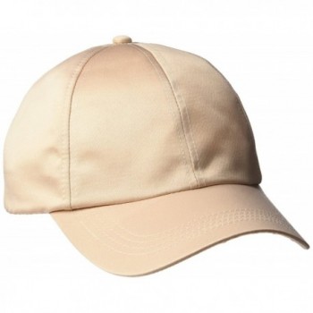 D&Y Women's Satin Baseball Cap - Beige - CD12NYU818C