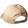 Womens Solid Satin Baseball Beige