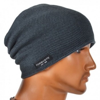 VECRY Mens Beanie Hat Fleece Lined Knit Hat Thick Skull Cap - Grey - CH187DGMGY0
