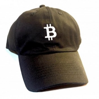 Black Bitcoin Adjustable Embroidered Hat