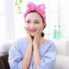 Korean Style Girls Flannel Cute Elastic Big Bow-knot Hair Band Headband (Hot Pink) - C1125IH6C67