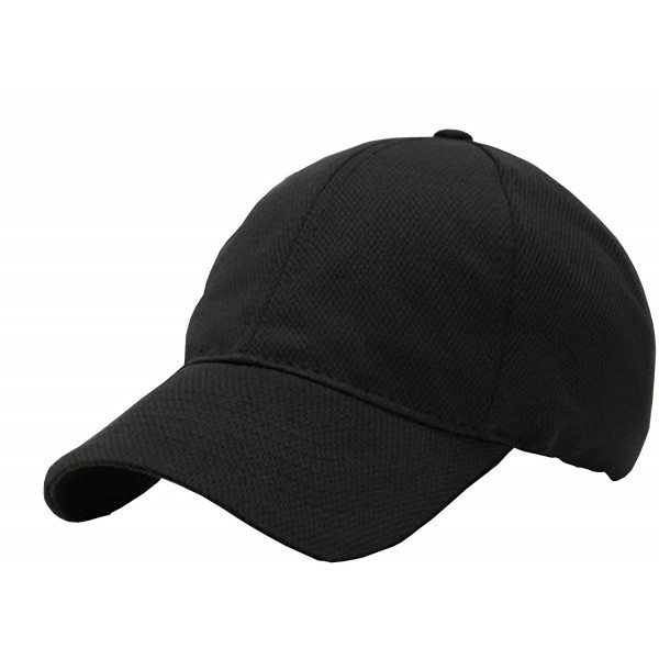 Mesh Outdoor Practice Cap Runner's Tennis Hat - Black - CF116Z8FRK1