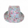 Cotton Floral Sequin Sparkle Fedora