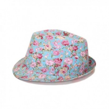 Cotton Floral Sequin Sparkle Fedora in Women's Fedoras