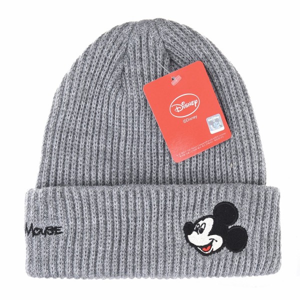 WITHMOONS Disney Mickey Mouse Ribbed Beanie Hat Slouchy DW5483 - Grey - CP12N783BVN