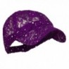 Lace Sequin Glitter Cap Purple