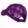 Lace Sequin Glitter Cap Purple in Women's Baseball Caps