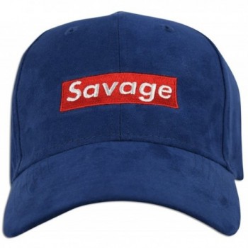 JLGUSA Savage Embroidered Dad Cap Hat Adjustable Polo Style Unconstructed - Polyester | Navy - CH188AAMTAD