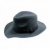 BSB LL Womens Floppy Wool Fedora Felt Hat With Wide Brim Many Styles - Navy Gray Fedora With Ribbon - CK12C7A9VPL