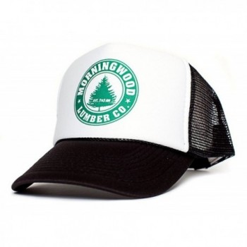 Morning Wood Lumber Co Established 7:45 AM Funny Unisex Adult One-Size Hat Cap Multi - White/Black - CV128VRWWKB