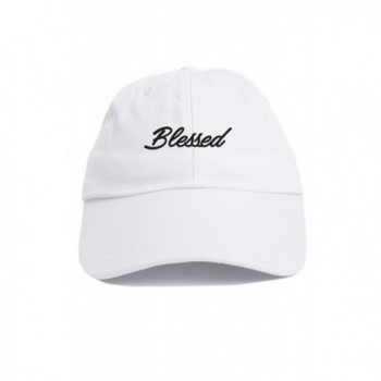 Blessed Unstructured Baseball Dad Hat Cap - White - CA12NRWGWLQ