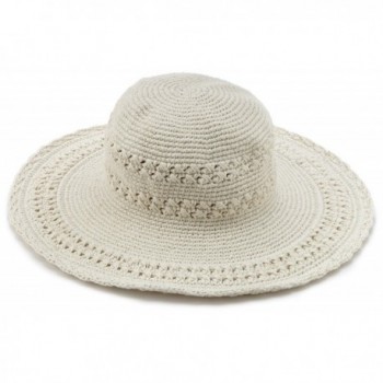San Diego Hat Company Women's Cotton Crochet Hat - Natural - CZ115UF2CIZ