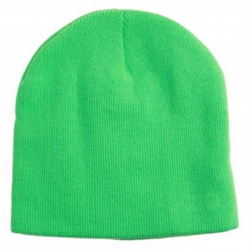 Neon Short Knit Beanie - Green - CT12LO9457B