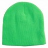 Neon Short Knit Beanie - Green - CT12LO9457B