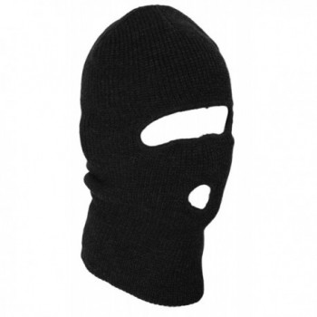 TopHeadwear 2 Hole Knitted Ski Mask - Black - C811B94GSPJ