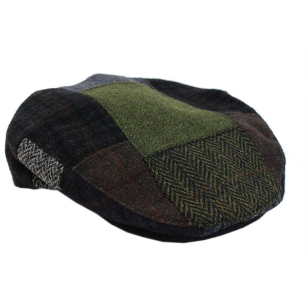 Mucros Patchwork Cap Earthtone Neutrals Tweed From Ireland Small - CS127MEIUHD