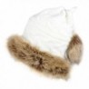 AutumnFall Women's Winter Faux Fur Trimmed Winter Fashion Hat - White - C212N3D3S3A