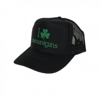 P&B I Shamrock Shenanigans- St Patrick's Day Campaign Adjustable Unisex Hat Cap - Black - C512O812WYH