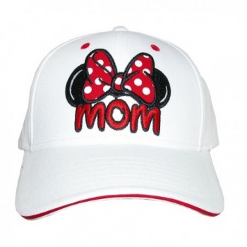 Disney Women's Minnie Mouse Mom Fan Baseball Hat - White - CF17YCYKYNQ