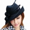 June's Young Fashion Wool Hats for Women Felt Hat Fedoras New Arrival - Black - C411I5W9IEB