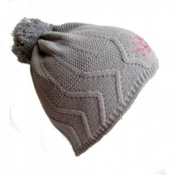 Frost Hats Winter Hat for Women and Girls Winter Ski Knitted Beanie Hat Frost Hats - Gray - C311B2NO6N3