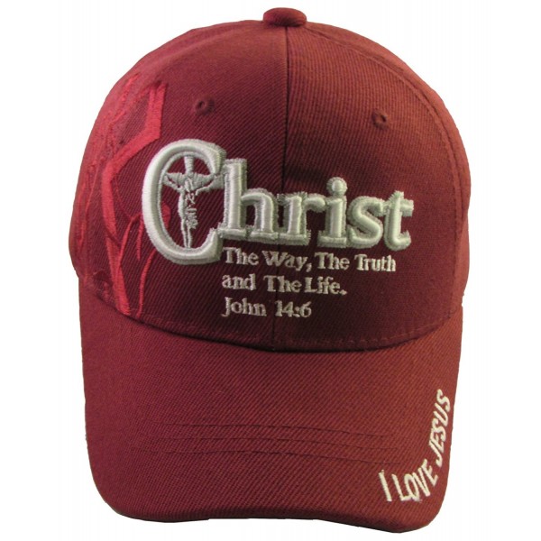 Jesus Is the Key - Christian Religious Baseball Cap - Adult Hat - Christ Way Burgundy - C7183NL00AE