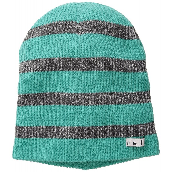 NEFF Women's Daily Sparkle Stripe Beanie Hat - Teal/Grey - CE11W02E9ZP