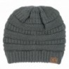 Hatsandscarf CC Exclusives Unisex Soft Stretch Fuzzy Lined Beanie Hat (HAT-25) - Lt. Mel Grey - C2189O7ZWHI