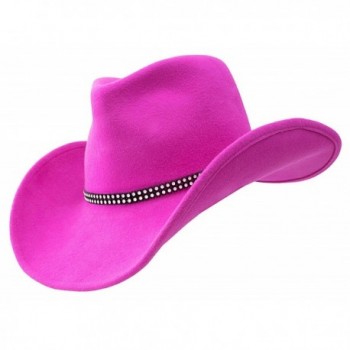 Wrangler Tickled Pink - Shapeable Soft Wool Felt Cowgirl Hat - C2184KA673U
