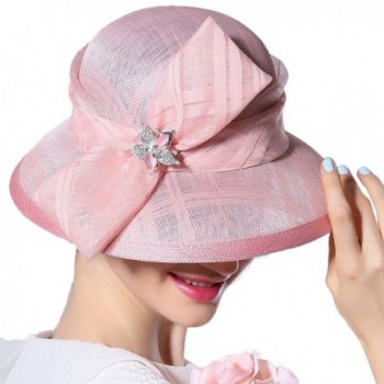 June's Young Women Hat Summer Hats Sinamay Bow ( Pink ) - CR11AJ9P0R1