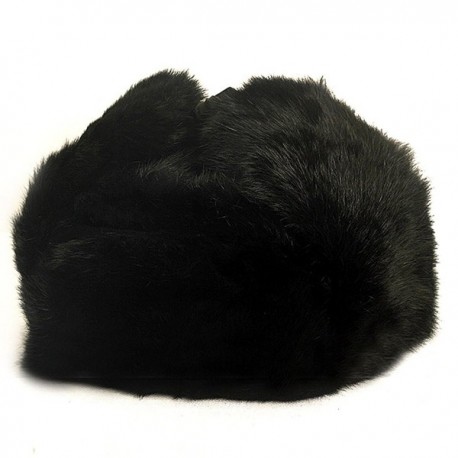 Men's Women's Natural Rabbit Full Fur Russian Soviet Ushanka Winter ...
