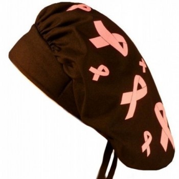 Bouffant Medical Scrub Cap - Tossed Pink Ribbons On Black - CE12ELBUTG5
